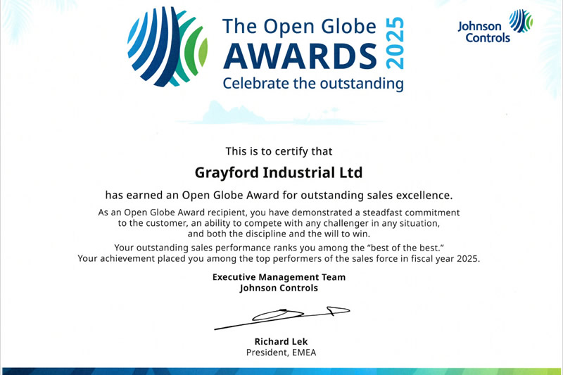 Grayford Industrial Win At The 2025 APAC/EMEA Open Globe Awards Grayford Industrial Win At The 2025 APAC/EMEA Open Globe Awards