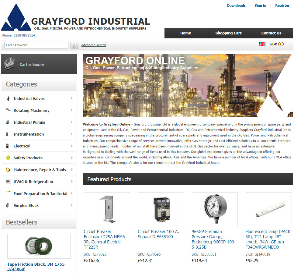 Grayford Industrial Online Ordering