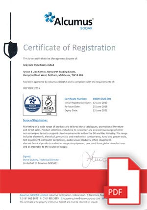 ISO 9001 2018 Certificate
