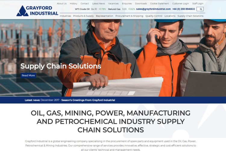 New Website Launched For Grayford Industrial